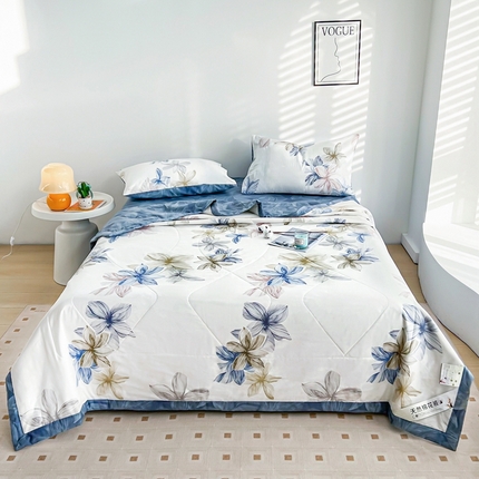 91家纺网 家纺一手货源 找家纺 （总）黛妮雅 2025新款里外全棉印花棉花被纯棉夏被夏凉被空调被 夏被四件套