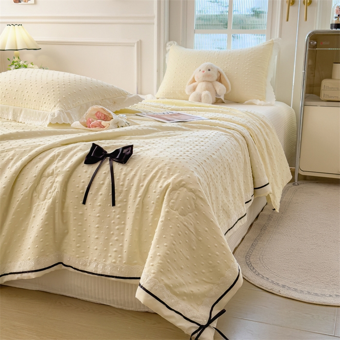 91家纺网 家纺一手货源 找家纺 （总）五月家纺 2025新款四层纱按摩豆豆呗泡泡夏被子被芯