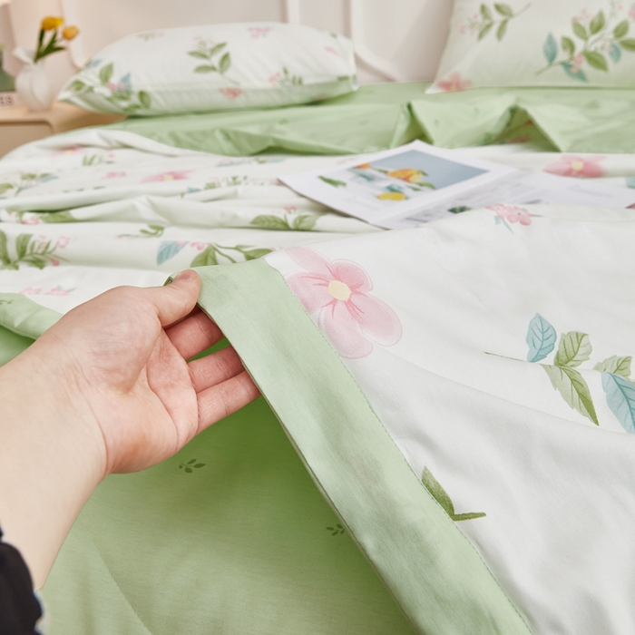 91家纺网 家纺一手货源 找家纺 尊妙被业 2025新款里外全棉印花棉花被纯棉夏被夏凉被全棉棉花夏凉被花之蔓