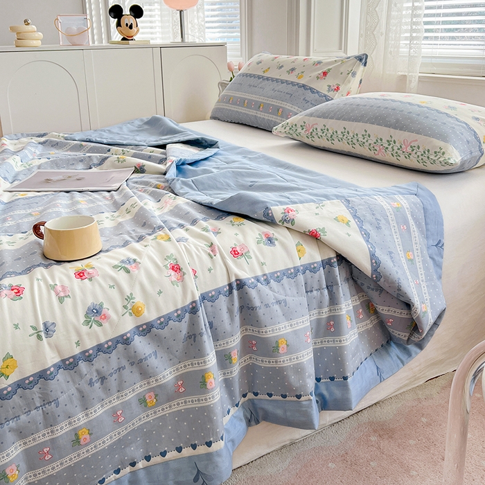 91家纺网 家纺一手货源 找家纺 尊妙被业 2025新款里外全棉印花棉花被纯棉夏被夏凉被全棉棉花夏凉被安暖入夏