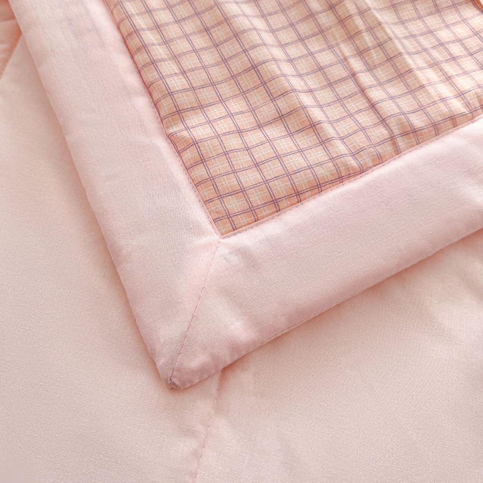 91家纺网 家纺一手货源 找家纺 棉乐町家居 2025新款里外全棉手包边棉花夏被 芒果格