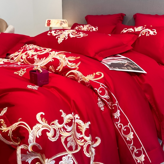 91家纺网 家纺一手货源 找家纺 （总）欧乐蒂 2025新款欧式亲肤棉婚庆四件套