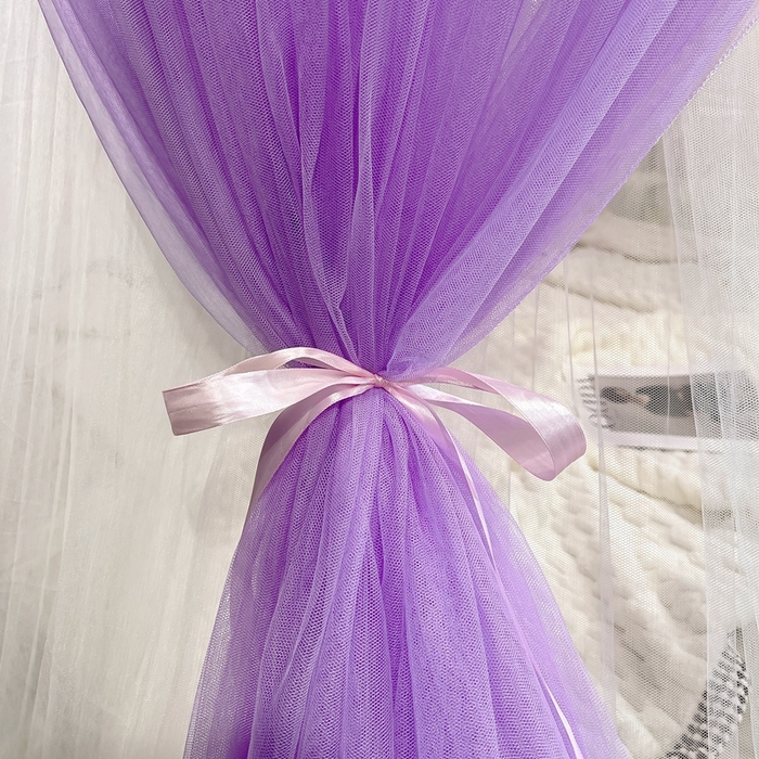 91家纺网 家纺一手货源 找家纺 宝莱利 2025年新款圆顶吊顶蚊帐-唯美 香芋紫