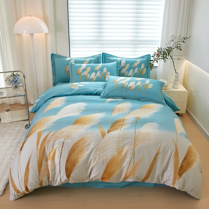 91家纺网 家纺一手货源 找家纺 （总）启航家居2025新款春夏直播爆款全棉大版印花四件套