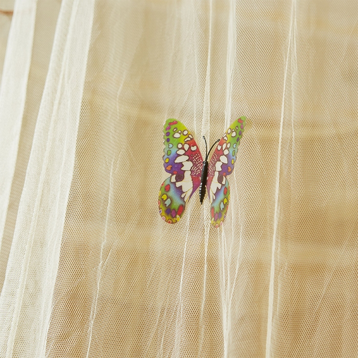 91家纺网 家纺一手货源 找家纺 宝莱利 2025年新款圆顶吊顶蚊帐-公主梦圆顶 黄色