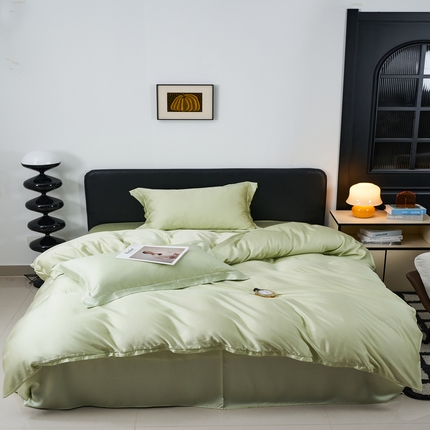 顾家家居  2025新款纯色兰精天丝四件套 青柠绿