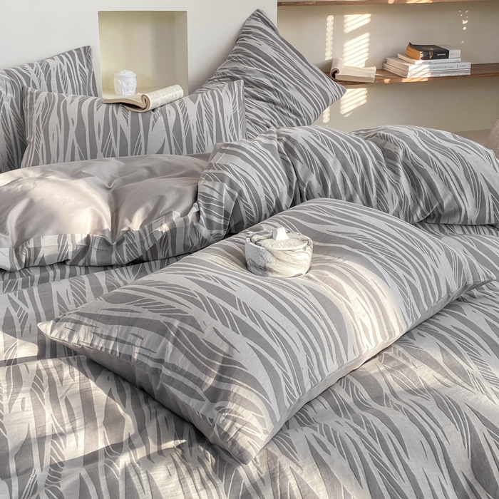 91家纺网 家纺一手货源 找家纺 凡客家居 2025新款60s色织提花系列四件套 佩斯