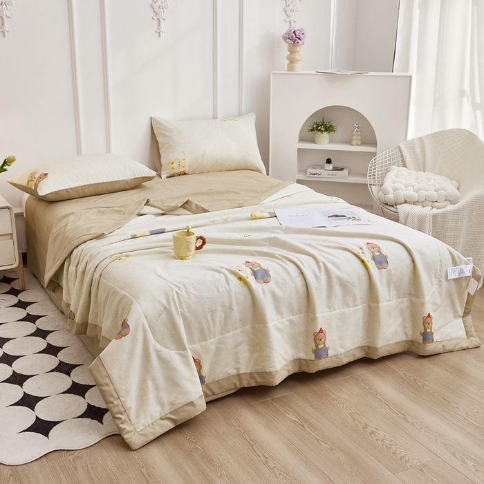 91家纺网 家纺一手货源 找家纺 尊妙被业 2025新款里外全棉印花棉花被纯棉夏被夏凉被全棉棉花夏凉被吉伊小熊