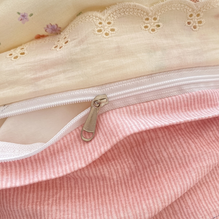 91家纺网 家纺一手货源 找家纺 （总）梦可莱家居 2025新款全棉韩版蕾丝边床盖四件套