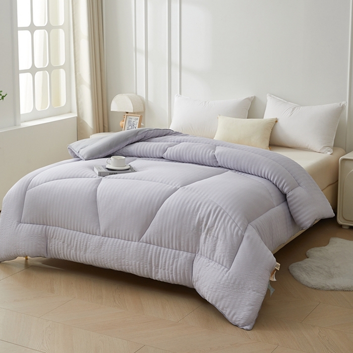 91家纺网 家纺一手货源 找家纺 （总）招财狼 2025新款抗菌皱皱纱水洗棉绒冬被