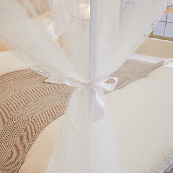 91家纺网 家纺一手货源 找家纺 梦尔佳 2025新款落地款蚊帐-赏心悦目系列860型号 洁白