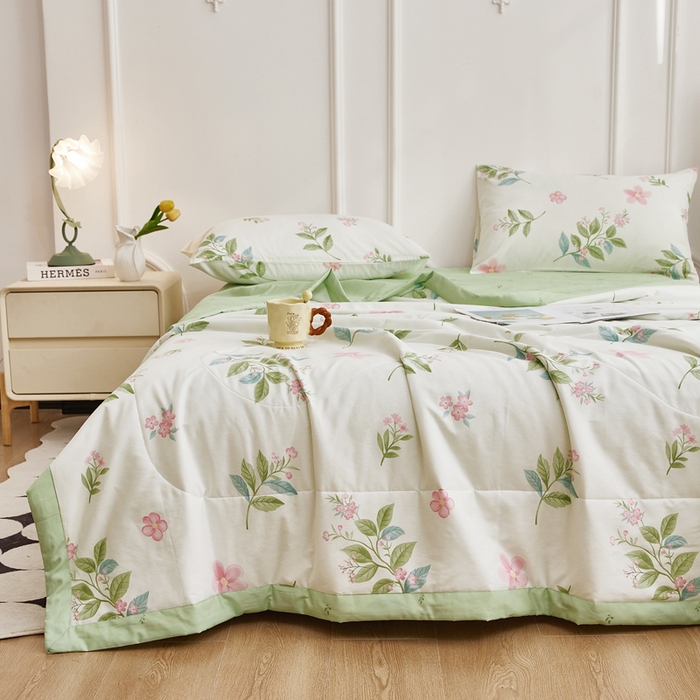 91家纺网 家纺一手货源 找家纺 尊妙被业 2025新款里外全棉印花棉花被纯棉夏被夏凉被全棉棉花夏凉被花之蔓