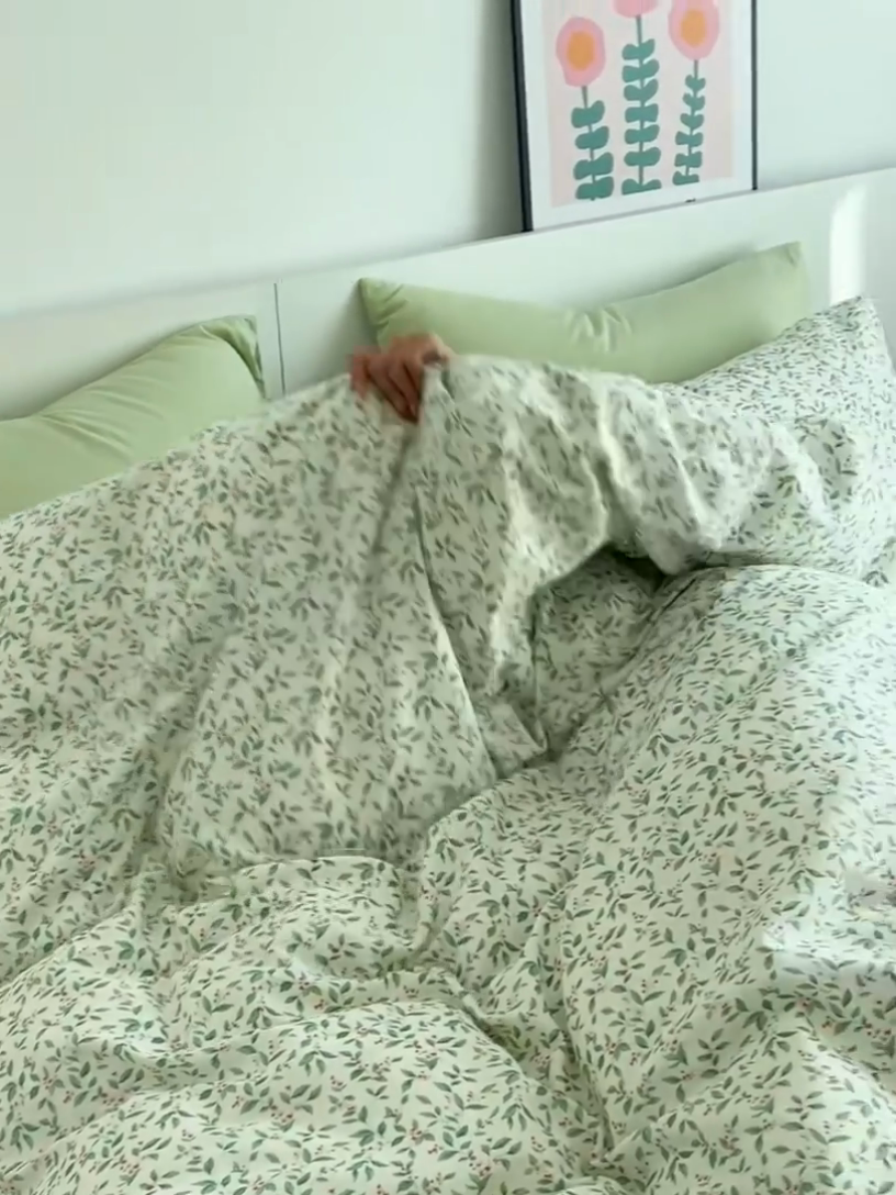 91家纺网 家纺一手货源 找家纺 趣色家纺 2025新款A类全棉双层纱印花四件套 桑柔