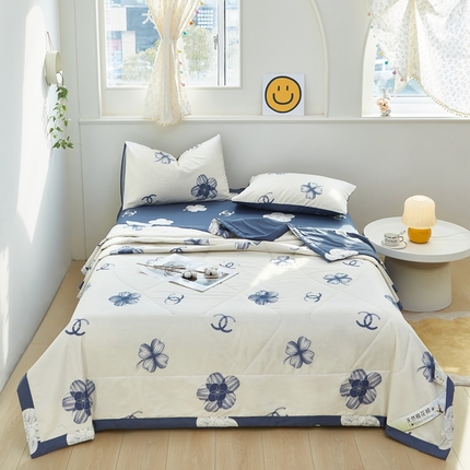 91家纺网 家纺一手货源 找家纺 （总）黛妮雅 2025新款里外全棉印花棉花被纯棉夏被夏凉被空调被 夏被四件套