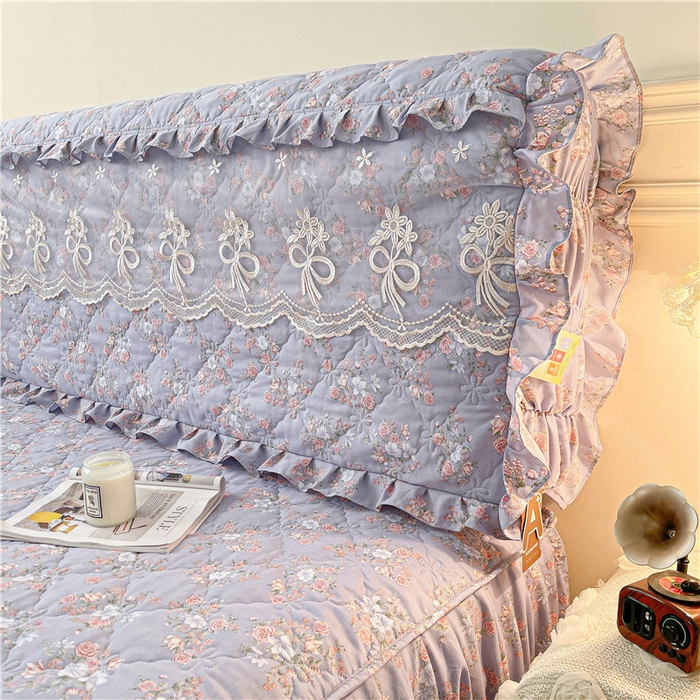 91家纺网 家纺一手货源 找家纺 十个点2025新款亲肤夹棉床头罩 富贵花开