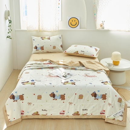 91家纺网 家纺一手货源 找家纺 （总）黛妮雅 2025新款里外全棉印花棉花被纯棉夏被夏凉被空调被 夏被四件套