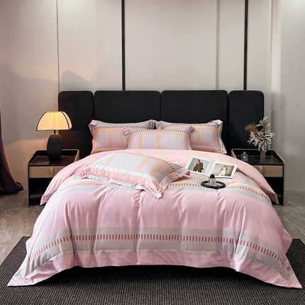 91家纺网 家纺一手货源 找家纺 （总）（控价）新方向 2025新款全棉长绒棉数码印花四件套-布拉格之恋