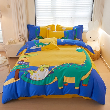 91家纺网 家纺一手货源 找家纺 （总）启航家居2025新款春夏直播爆款全棉大版印花四件套