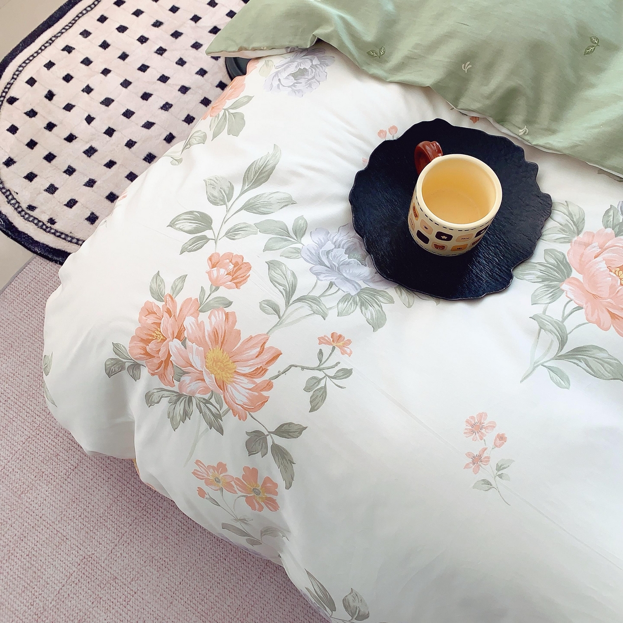 91家纺网 家纺一手货源 找家纺 奈萝家纺 2025新款亲肤小清新全棉四件套 漫日之夏