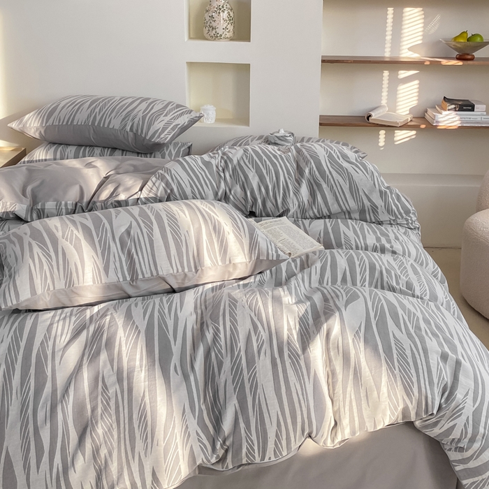 91家纺网 家纺一手货源 找家纺 凡客家居 2025新款60s色织提花系列四件套 佩斯