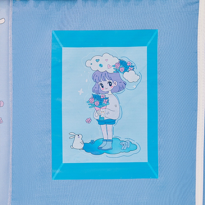 91家纺网 家纺一手货源 找家纺 迪凡保罗2025新款2504专版印花遮光帘上下铺子母蚊帐-常规款 梦幻少女