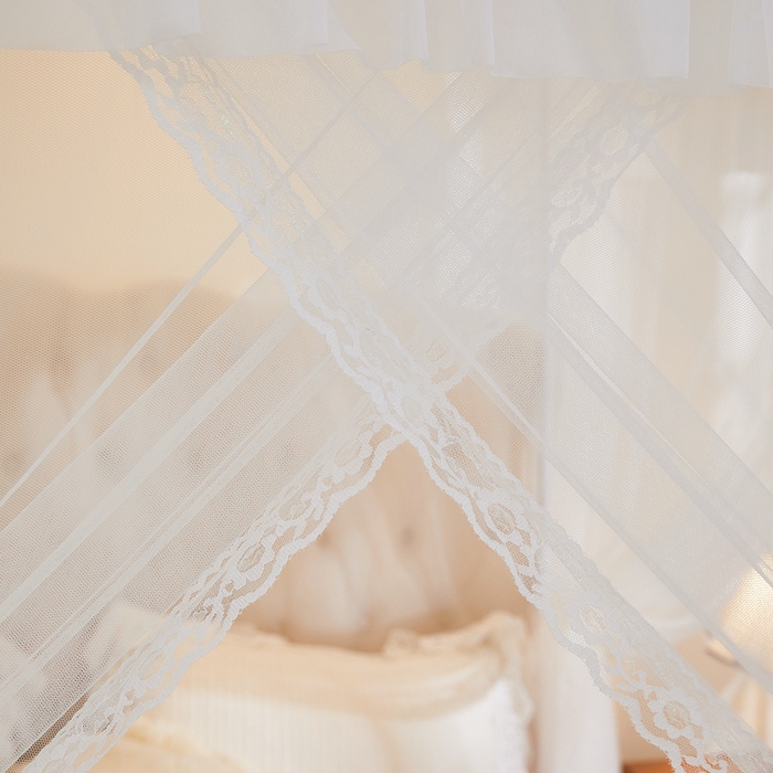 91家纺网 家纺一手货源 找家纺 梦尔佳 2025新款落地款蚊帐-赏心悦目系列860型号 洁白