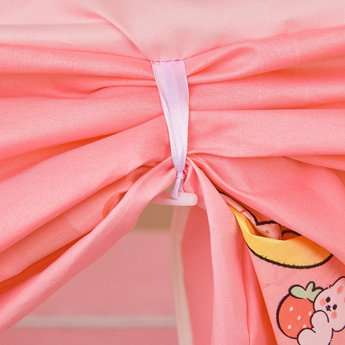 91家纺网 家纺一手货源 找家纺 迪凡保罗2025新款2504专版印花遮光帘上下铺子母蚊帐-常规款 粉红兔兔