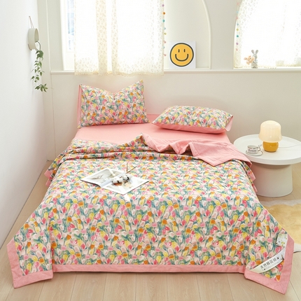 91家纺网 家纺一手货源 找家纺 （总）黛妮雅 2025新款里外全棉印花棉花被纯棉夏被夏凉被空调被 夏被四件套