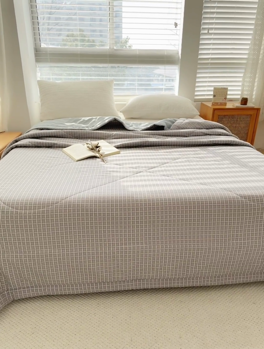 91家纺网 家纺一手货源 找家纺 棉乐町家居 2025新款里外全棉手包边棉花夏被 乔南