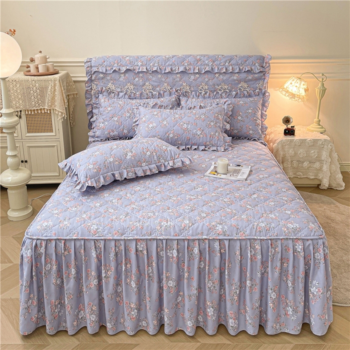 91家纺网 家纺一手货源 找家纺 十个点2025新款亲肤夹棉床头罩 富贵花开