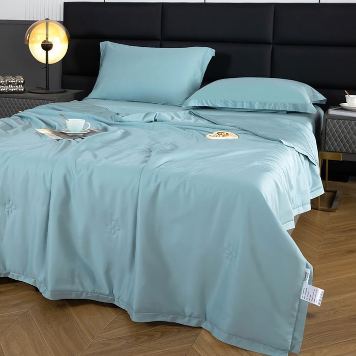 91家纺网 家纺一手货源 找家纺 天瑜家纺 2025新款纯色天丝夏被 纯  伊兰