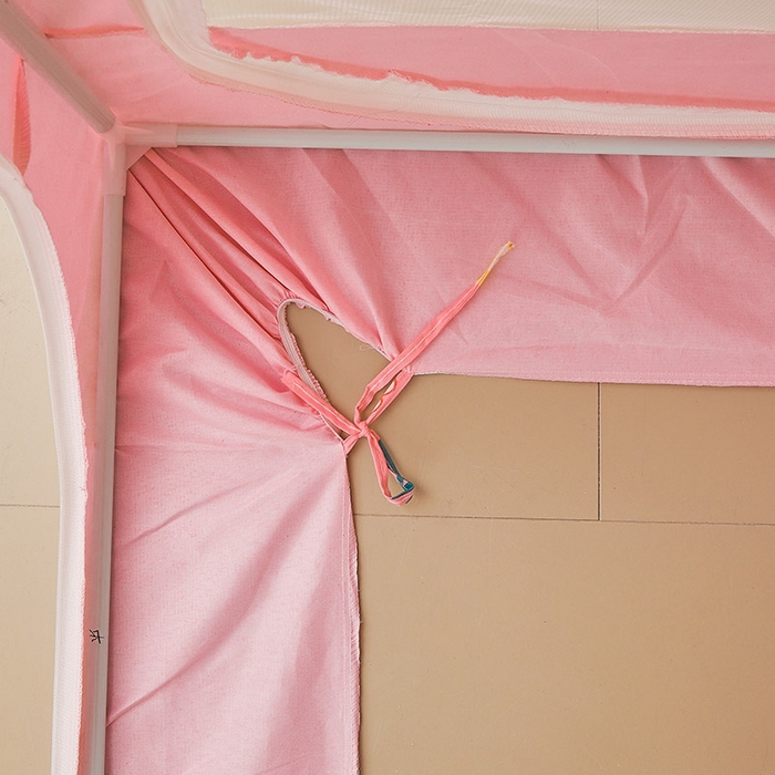 91家纺网 家纺一手货源 找家纺 迪凡保罗2025新款2504专版印花遮光帘上下铺子母蚊帐-常规款 粉红兔兔