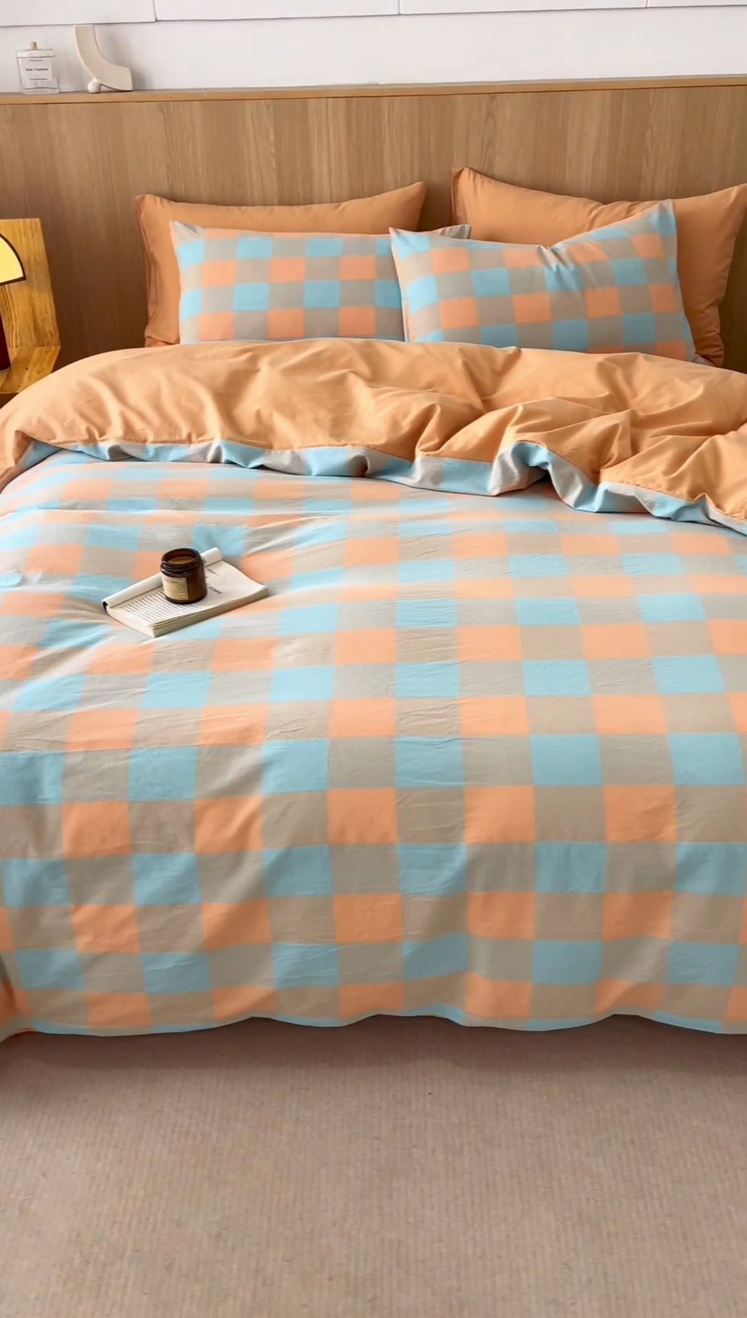 91家纺网 家纺一手货源 找家纺 趣色家纺 2025新款全棉色织水洗棉四件套 梵芙桔