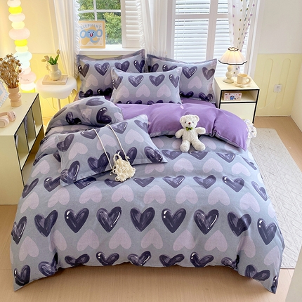 好亿来  2025新款植物羊绒加厚斜纹磨毛单被套心语心愿