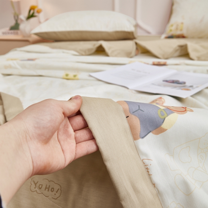 91家纺网 家纺一手货源 找家纺 尊妙被业 2025新款里外全棉印花棉花被纯棉夏被夏凉被全棉棉花夏凉被吉伊小熊