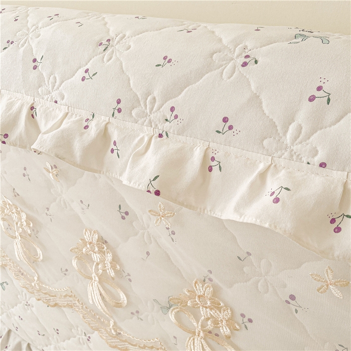 91家纺网 家纺一手货源 找家纺 十个点2025新款亲肤夹棉床头罩 樱桃结