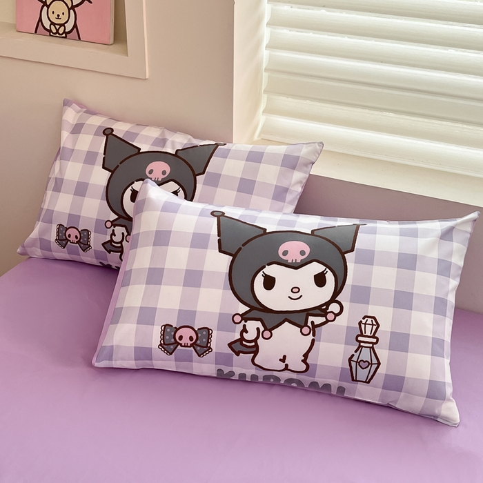 91家纺网 家纺一手货源 找家纺 金爱家 2025新款纯棉数码印花大阪三丽鸥四件套 洛米钻石