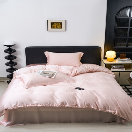 顾家家居  2025新款纯色兰精天丝四件套 冰粉色