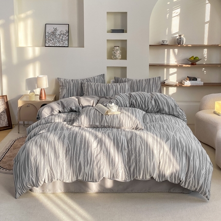 91家纺网 家纺一手货源 找家纺 凡客家居 2025新款60s色织提花系列四件套 佩斯