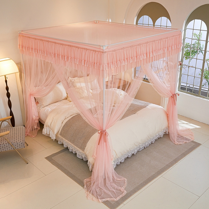 91家纺网 家纺一手货源 找家纺 梦尔佳 2025新款落地款蚊帐-赏心悦目系列860型号 藕玉