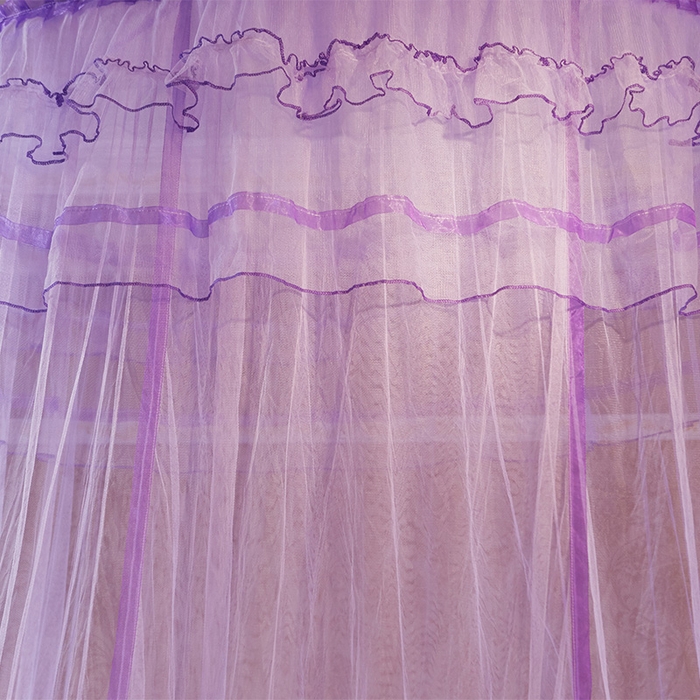 91家纺网 家纺一手货源 找家纺 宝莱利 2025年新款圆顶吊顶蚊帐-公主梦圆顶 紫色