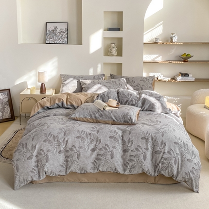 凡客家居 2025新款60s色织提花系列四件套 叶语