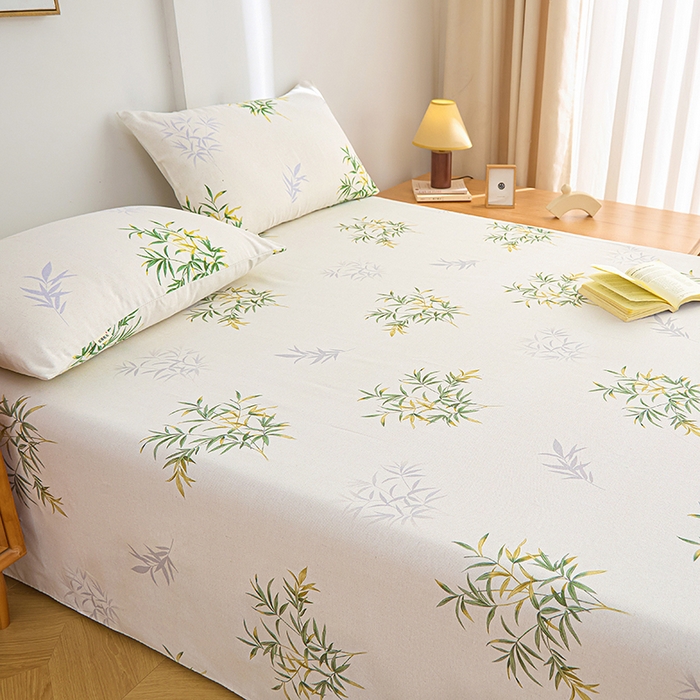 91家纺网 家纺一手货源 找家纺 首爱家纺 2025新款印花原棉标老粗布床单老粗布凉席软凉席花漾