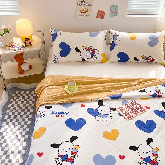 91家纺网 家纺一手货源 找家纺 尊妙被业 2025新款里外全棉印花棉花被纯棉夏被夏凉被全棉棉花夏凉被咯咯狗