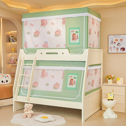 2025新款常规款子母印花遮光蚊帐 呆萌豚豚