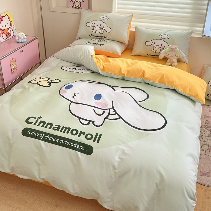 91家纺网 家纺一手货源 找家纺 （总）金爱家 2025新款纯棉数码印花大阪三丽鸥四件套