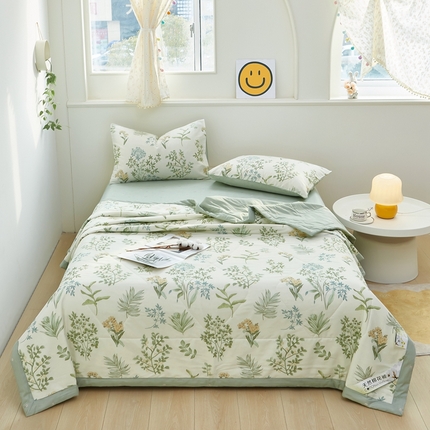 91家纺网 家纺一手货源 找家纺 （总）黛妮雅 2025新款里外全棉印花棉花被纯棉夏被夏凉被空调被 夏被四件套