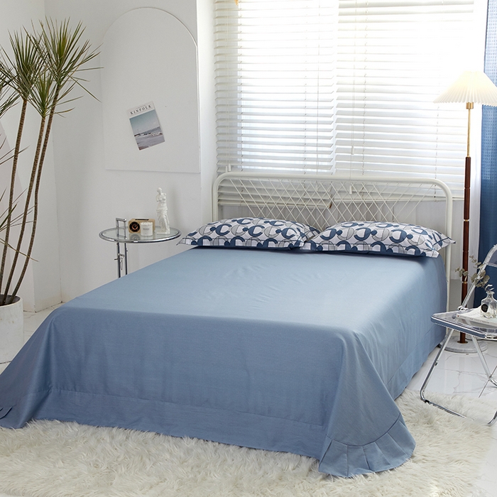 91家纺网 家纺一手货源 找家纺 启航家居2025新款春夏直播爆款全棉大版印花四件套 古奈