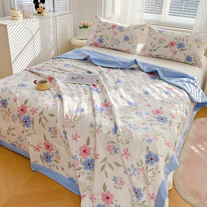 91家纺网 家纺一手货源 找家纺 尊妙被业 2025新款里外全棉印花棉花被纯棉夏被夏凉被全棉棉花夏凉被繁花舒暖