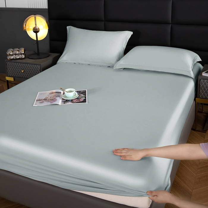 91家纺网 家纺一手货源 找家纺 天瑜家纺 2025新款纯色天丝夏被 莫兰+ 灰